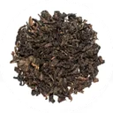 Tightly rolled oolong pellets, brown and glossy