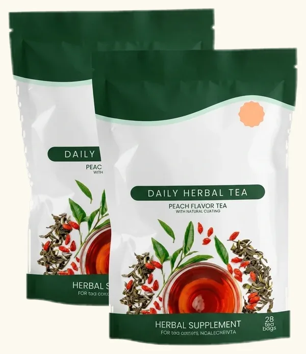 Two resealable Sipeva pouches, the Daily infusion and the Sleep infusion, standing side by side